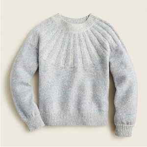 Crewcuts Crewneck Sweater in Sparkle Marl Silver M 8-9y